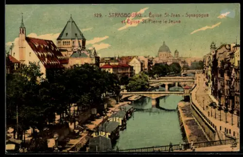 AK Strasbourg, Église St-Jean, Synagogue et Église St. Pierre le Jeune