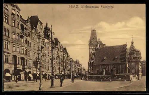 AK Prag, Synagoge in der Niklasstrasse