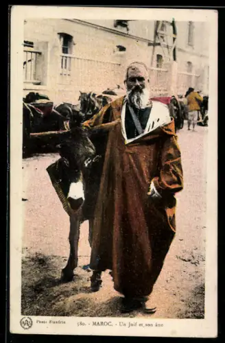 AK Maroc, Un Juif et son âne
