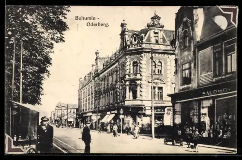 AK Oderberg, Strasse im Stadtkern