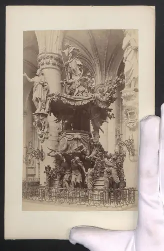 Fotografie unbekannter Fotograf, Ansicht Brüssel, Eglise St. Gudule, Grossformat 16 x 25cm