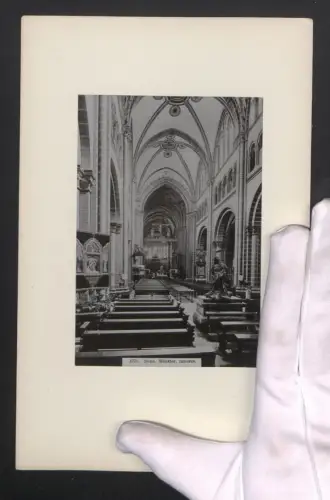 Fotografie unbekannter Fotograf, Ansicht Bonn, Innenansicht des Münster, Grossformat 16 x 25cm