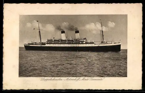 AK Passagierschiff Monte Sarmiento der Hamburg-Südamerikanischen Dampfschiffahrts-Gesellschaft