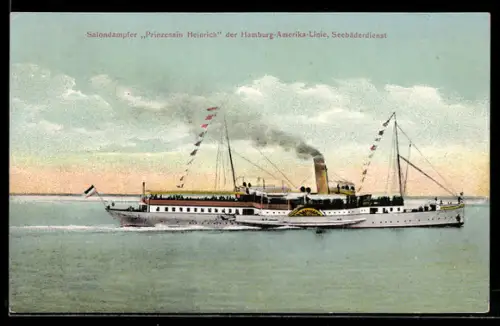 AK Passagierschiff Prinzessin Heinrich vom Seebäderdienst der Hamburg-Amerika Linie