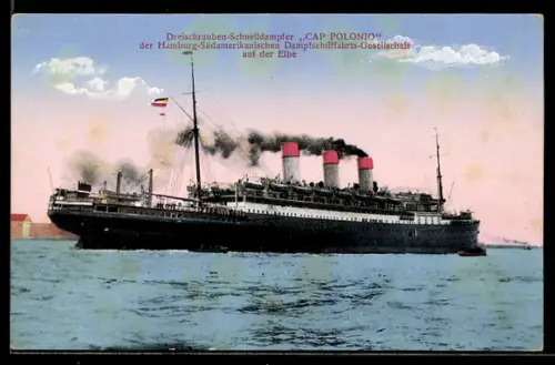 AK Passagierschiff Cap Polonio der Hamburg-Südamerikanischen Dampfschifffahrts-Gesellschaft