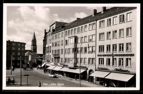 AK Kiel, Alter Markt, Geschäfte, Turm