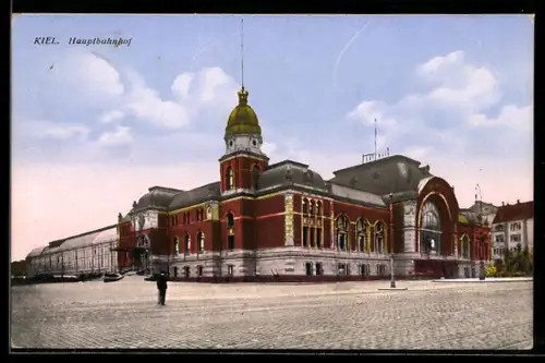 AK Kiel, Partie am Hauptbahnhof, Aussenansicht