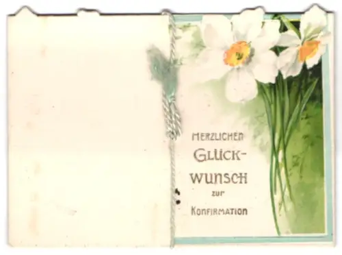 Glückwunschkarte Blumen in voller Blüte, Gedicht, Konfirmation