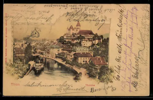 AK Thun, Schloss und Ortsansicht