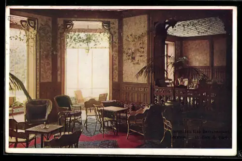 AK Menton, Hôtel des Îles Britanniques, Un coin du hall