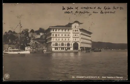 AK Constantinople, Hotel Tokatlian à Thérapia