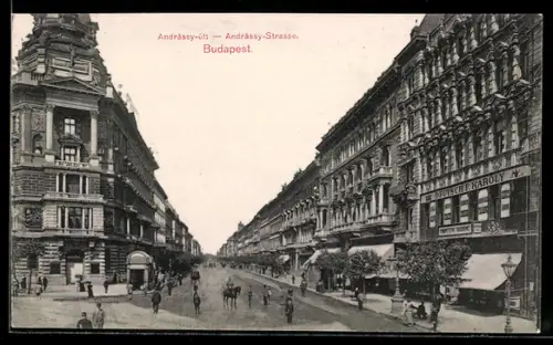 AK Budapest, Andrássy-út, Deutsch F. Karoly