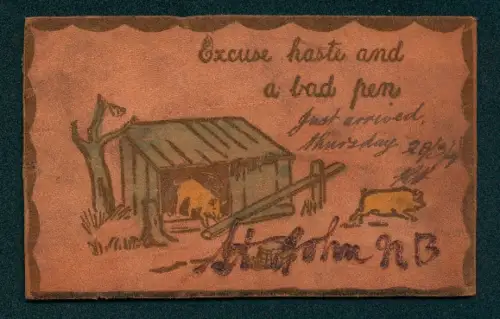 Leder-AK Schweine brechen aus ihrem Stall aus