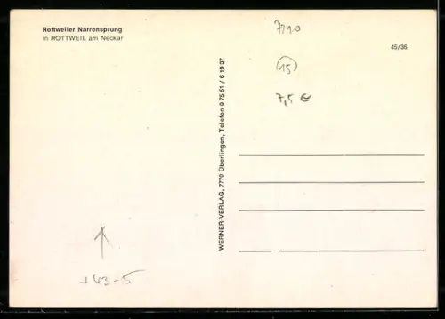 AK Rottweil am Neckar, Rottweiler Narrensprung an Fasching