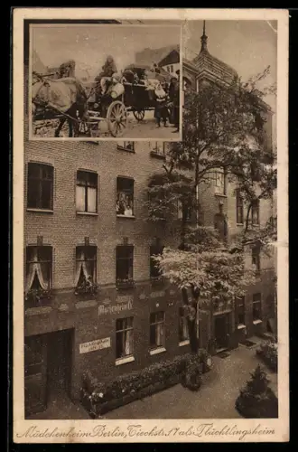 AK Berlin, Mädchenheim als Flüchtlingsheim, Tieckstrasse 17