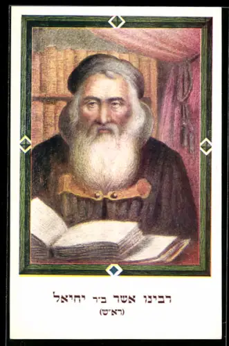 AK Portrait von Rabbiner Asher