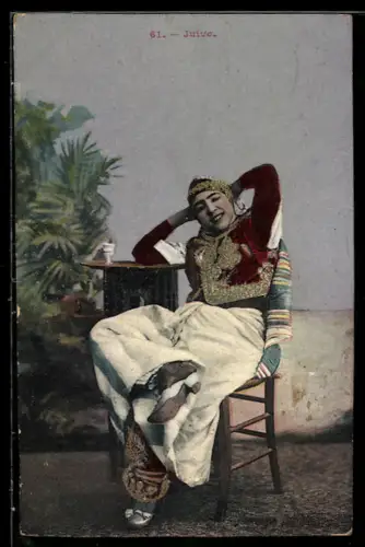 AK Juive, Jüdin in traditioneller Kleidung