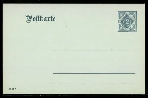 AK Ganzsache Dienstpost, Zwei Pfennig