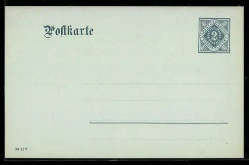 AK Ganzsache Dienstpost, Zwei Pfennig