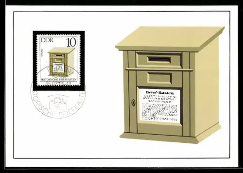 Maximum-AK Holzbriefkasten um 1850