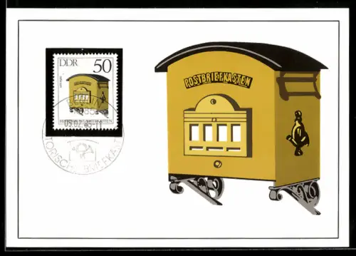 Maximum-AK Briefkasten aus Eisenblech um 1920