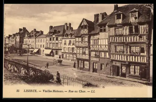 AK Lisieux, Vieilles Maisons, Rue au Char