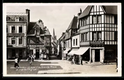 AK Paimpol, La Grande Place et rue de l`Eglise