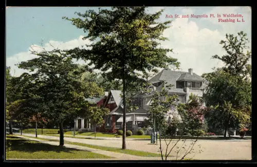 AK Flushing, NYC, Waldheim, Ash Street and Magnolia Place