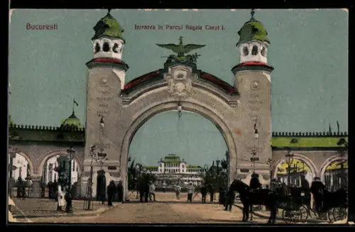 AK Bucuresti, Intrarea in Parcul Regele Carol I.
