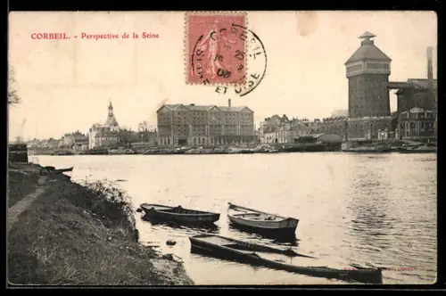 AK Corbeil, Perspective de la Seine
