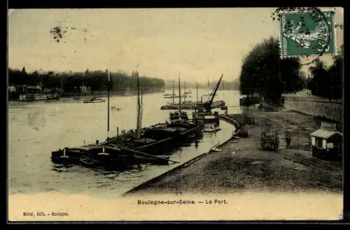 AK Boulogne-sur-Seine, Le Port