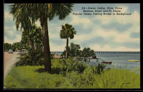 AK Stuart, FL, Scenic Indian River Drive Popular Jensen Fishing Bridge
