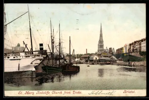 AK Bristol, St. Mary Redcliffe Church from Docks