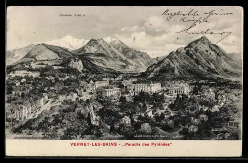 AK Vernet-les-Bains, Paradis des Pyrénées