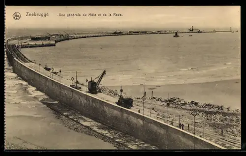 AK Zeebrugge, Vue générale du Môle et de la Rade