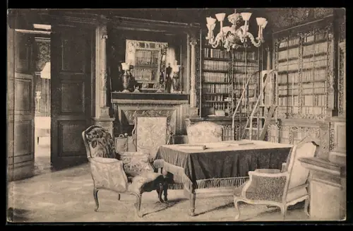 AK Marchais, Bibliothek im Schloss Marchais