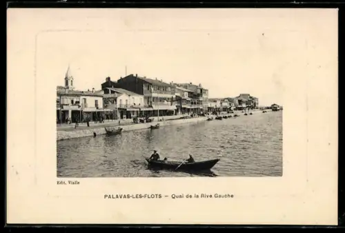 AK Palavas-les-Flots, Quai de la Rive Gauche