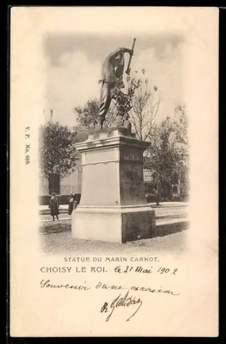 AK Choisy le Roi, Statue du Marin Carnot