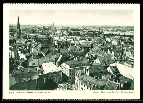 AK Riga, Blick vom St. Petri Kirchenturm