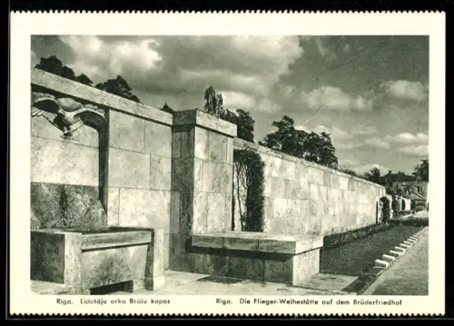 AK Riga, Die Flieger-Weihestätte auf dem Brüderfriedhof