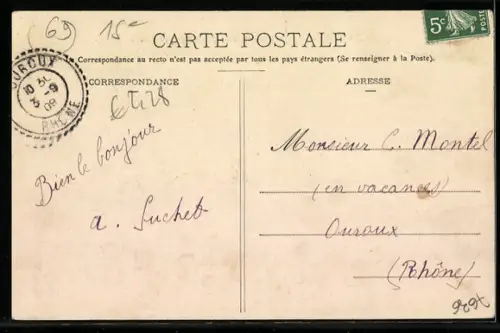 AK Amplepuis /Rhône, Vue générale, prise de la Gare