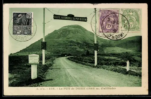 AK Le Puy de Dome, Route Automobile