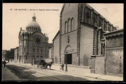 AK Le Havre, Ecole et Eglise Saint-Joseph