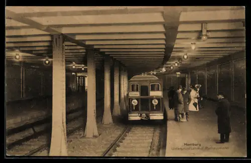 AK Hamburg, U-Bahnhof Rathausmarkt