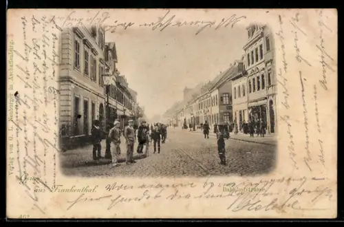 AK Frankenthal, Ansicht der Bahnhofstrasse