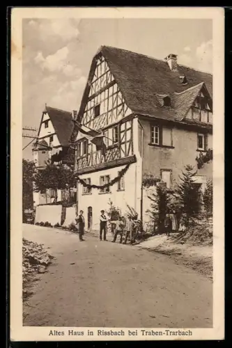 AK Rissbach bei Traben-Trarbach, Altes Haus, Fachwerkhaus