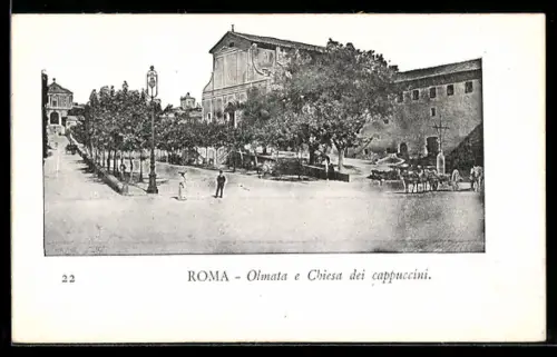AK Roma, Olmata e Chiesa dei cappuccini, Pferdegespann