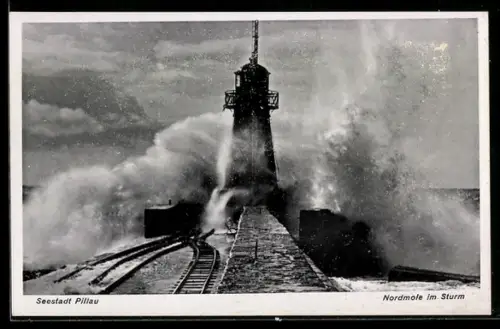 AK Pillau, Nordmole im Sturm