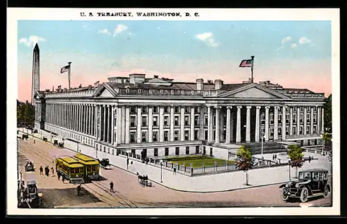 AK Washington, US Treasury, Strassenbahnen