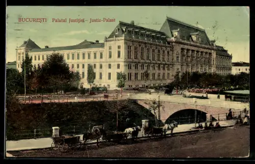 AK Bukarest, Brücke am Justizpalast